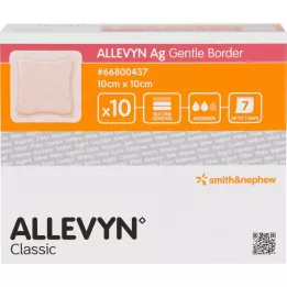 ALLEVYN Ag Gentle Border 10x10 cm opatrunek na ranę, 10 szt