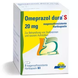 OMEPRAZOL dura S 20 mg kapsułki twarde dojelitowe, 7 szt