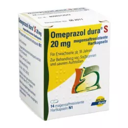 OMEPRAZOL dura S 20 mg kapsułki twarde dojelitowe, 14 szt