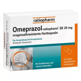 OMEPRAZOL-ratiopharm SK 20 mg kapsułki twarde dojelitowe, 14 szt