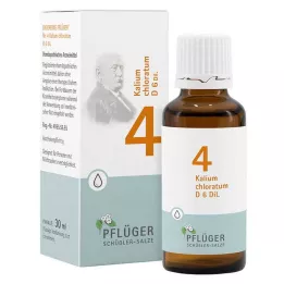 BIOCHEMIE Pflüger 4 Potasowe Chloratum D 6 kropli, 30 ml
