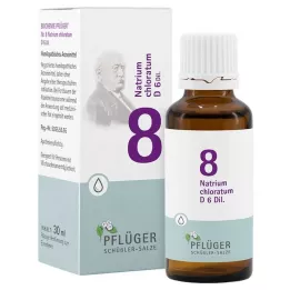 BIOCHEMIE Pflüger 8 Natrium chloratum D 6 kropli, 30 ml