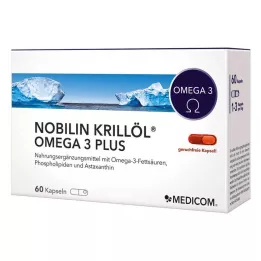 NOBILIN Kapsułki z olejem z kryla Omega-3 Plus, 60 szt