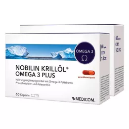 NOBILIN Kapsułki z olejem z kryla Omega-3 Plus, 2X60 szt