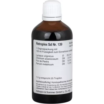 RETROPLEX SD Nr 139 krople, 100 ml RETROPLEX SD Nr 139 krople, 100 ml