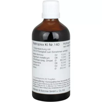 RETROPLEX KL Nr 140 kropli, 100 ml RETROPLEX KL Nr 140 kropli, 100 ml