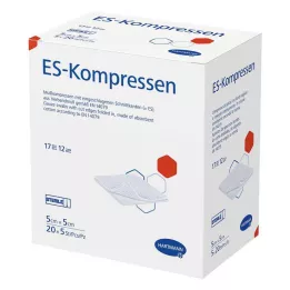 ES-KOMPRESSEN sterylne 5x5 cm 12 sztuk, 20X5 szt