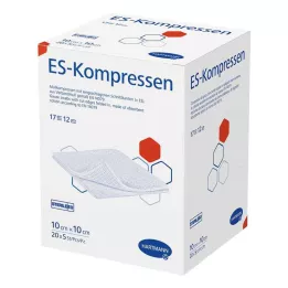 ES-KOMPRESSEN sterylne 10x10 cm 12-krotne opakowanie zbiorcze, 20X5 szt