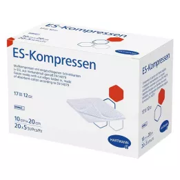 ES-KOMPRESSEN STERIL 10x20 cm 12 razy duży pakiet, 20x5 szt