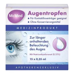 MCMED Krople do oczu pipetki jednodawkowe, 15X0,35 ml