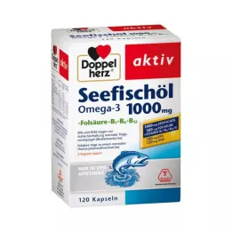 DOPPELHERZ Olej z ryb morskich Omega-3 1000 mg+Fols.Caps., 120 szt
