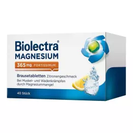 BIOLECTRA Magnez 365 mg fortissimum cytryna, 40 szt