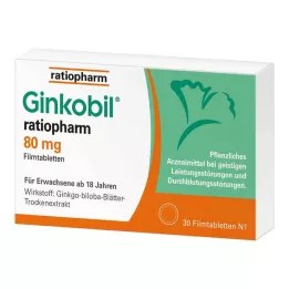 GINKOBIL-ratiopharm 80 mg tabletki powlekane, 30 szt
