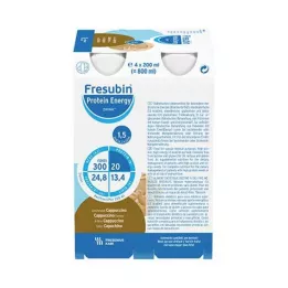 FRESUBIN PROTEIN Energia DRINK Butelka do napojów cappuccino, 4X200 ml