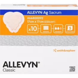 ALLEVYN Ag Sacrum 17x17 cm opatrunek na ranę sterylny, 10 szt