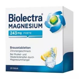 BIOLECTRA Magnez 243 mg forte Cytryna Br.-Tabl., 20 szt