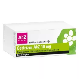 CETIRIZIN AbZ 10 mg tabletki powlekane, 100 szt