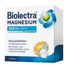 BIOLECTRA Magnez 243 mg forte Pomarańczowe tabletki musujące, 20 szt