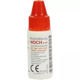 GLUCO TEST plus roztwór kontrolny wysoki, 4 ml