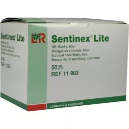 SENTINEX maska ochronna na twarz lite niebieska, 50 szt