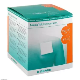 ASKINA Kompresy gazowe 10x20 cm jałowe, 25X2 szt