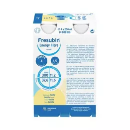 FRESUBIN ENERGY Włókno DRINK Butelka do picia o smaku waniliowym, 4X200 ml