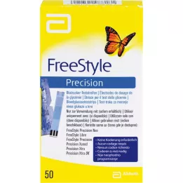 FREESTYLE Paski testowe do pomiaru glukozy we krwi Precision bez kodowania, 50 szt