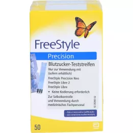 FREESTYLE Paski testowe do pomiaru glukozy we krwi Precision bez kodowania, 100 szt