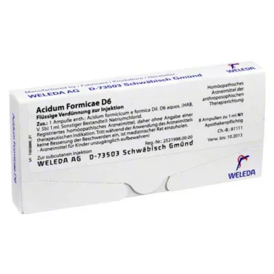 ACIDUM FORMICAE D 6 ampułek, 8 szt ACIDUM FORMICAE D 6 ampułek, 8 szt