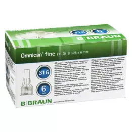 OMNICAN kaniula do długopisu cienka 31 G 0,25x6 mm, 100 szt