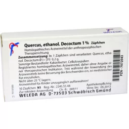 Quercus etanol.decotum 1% czopki, 10 szt