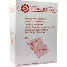 RUDAVLIES-plaster opatrunkowy sterylny 10x12 cm, 50 szt