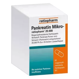 PANKREATIN Mikro-ratio.20 000 kapsułek twardych dojelitowych, 50 szt