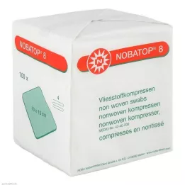 NOBATOP 8 kompresów 10x10 cm niejałowych, 100 szt