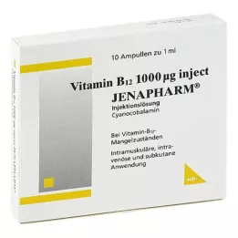 VITAMIN B12 1000 μg Wstrzykiwane ampułki Jenapharm, 10X1 ml