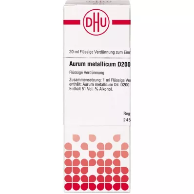 AURUM METALLICUM D 200 Rozcieńczenie, 20 ml