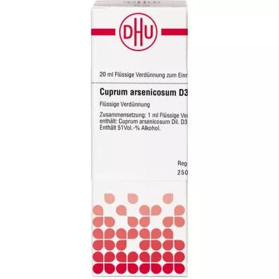 CUPRUM ARSENICOSUM D 30 Rozcieńczenie, 20 ml