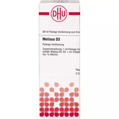 MELISSA D 3 Rozcieńczenie, 20 ml MELISSA D 3 Rozcieńczenie, 20 ml