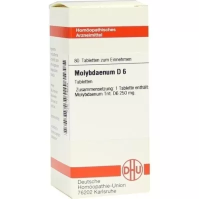 MOLYBDAENUM D 6 tabletek, 80 szt MOLYBDAENUM D 6 tabletek, 80 szt