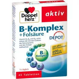 DOPPELHERZ B kompleks+tabletki kwasowe foliowe, 45 szt