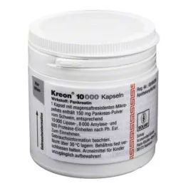 KREON 10 000 kapsułek twardych z peletkami powlekanymi dojelitowo, 200 szt