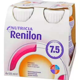 RENILON 7,5 karmelowy płyn smakowy, 4x125 ml