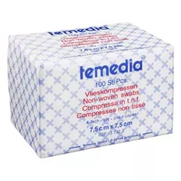 VLIESKOMPRESSEN 7,5x7,5 cm niesterylne 4-warstwowe, 100 szt