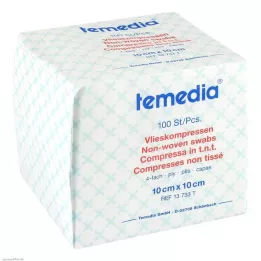 VLIESKOMPRESSEN 10x10 cm niesterylne 4-warstwowe, 100 szt