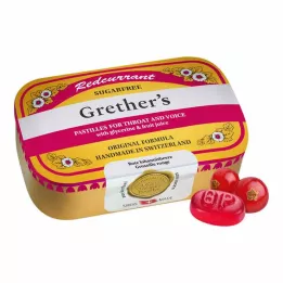 GRETHERS Pastylki bez cukru z porzeczką czerwoną i witaminą C, 110 g