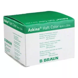 ASKINA bandaż samoprzylepny kolor 6 cmx20 m żółty, 1 szt