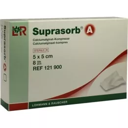 SUPRASORB Alginian wapnia Compr.5x5 cm, 8 szt