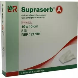 SUPRASORB Alginat wapnia zawierający 10 x 10 cm, 8 szt