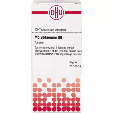 MOLYBDAENUM D 6 tabletek, 200 szt