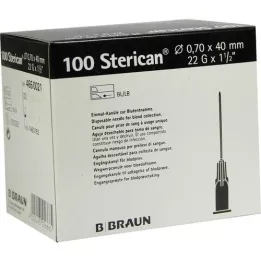 STERICAN Kaniulowie 22 GX1 1/2 0,7 x 40 mm, 100 szt